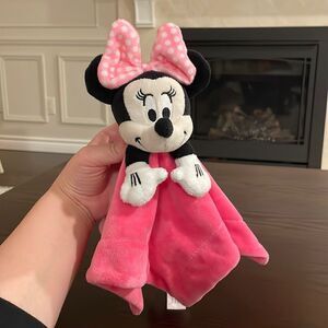 Disney Baby Minnie Mouse Plush Soft Security Blanket 11.5” X 11.5” Excellent …